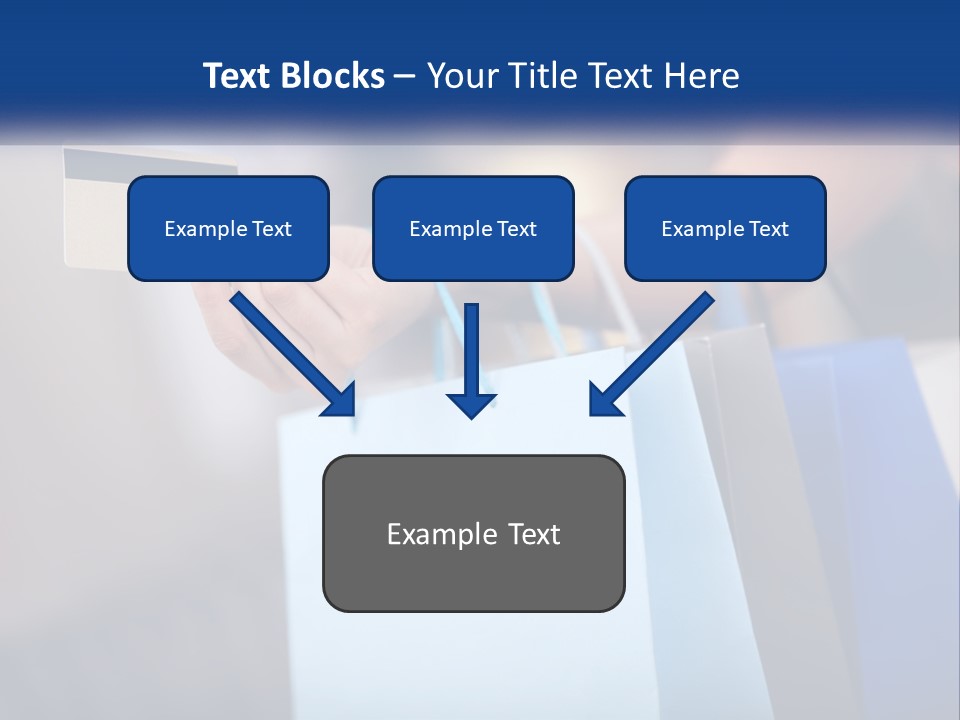 A Woman Holding Shopping Bags With A Credit Card In Her Hand PowerPoint Template