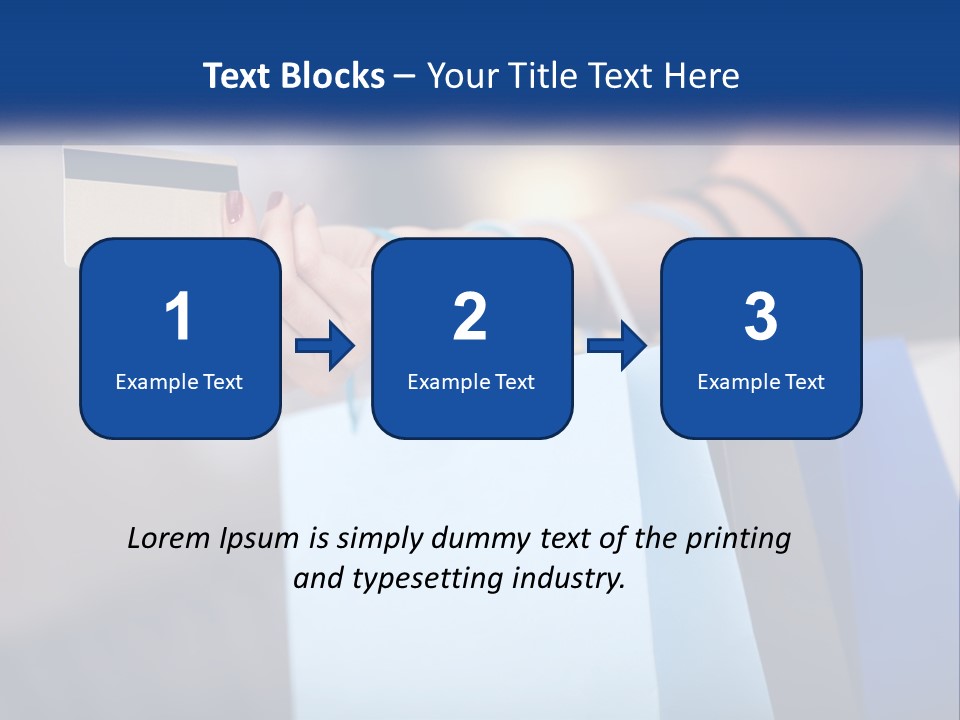 A Woman Holding Shopping Bags With A Credit Card In Her Hand PowerPoint Template