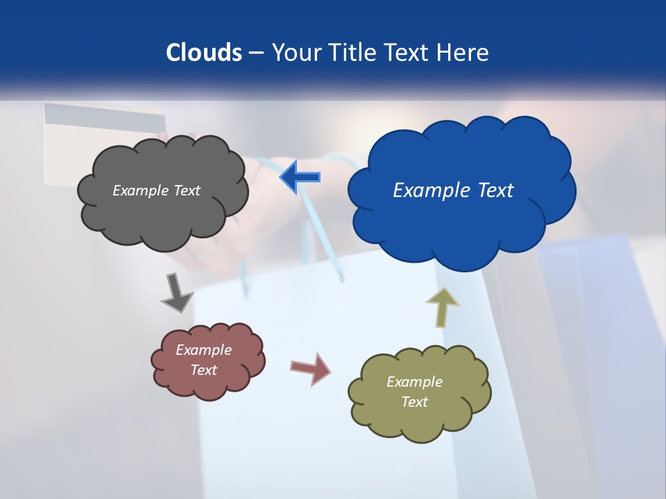 A Woman Holding Shopping Bags With A Credit Card In Her Hand PowerPoint Template