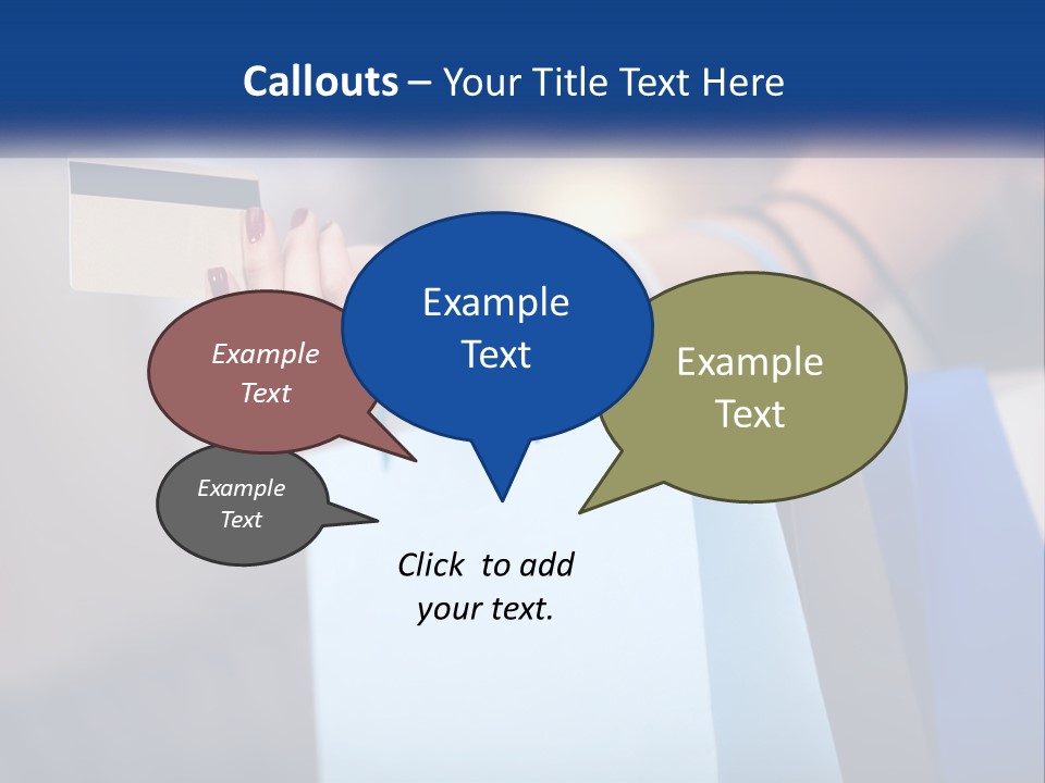 A Woman Holding Shopping Bags With A Credit Card In Her Hand PowerPoint Template