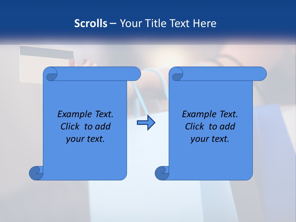 A Woman Holding Shopping Bags With A Credit Card In Her Hand PowerPoint Template