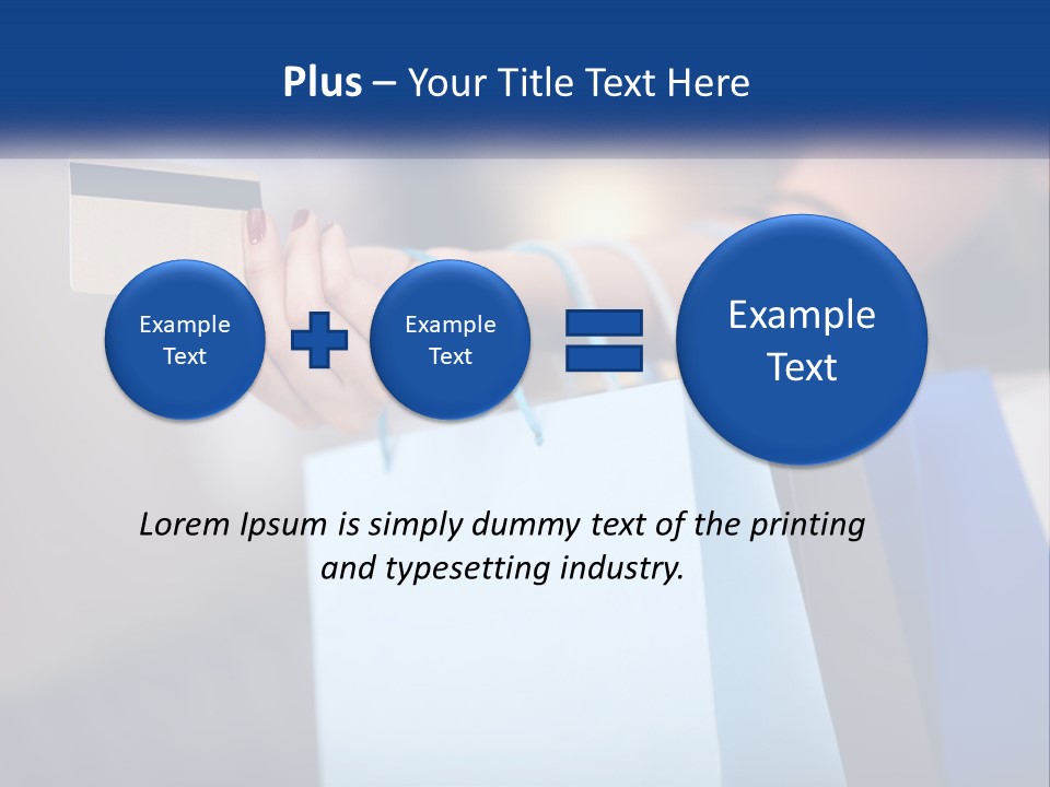 A Woman Holding Shopping Bags With A Credit Card In Her Hand PowerPoint Template