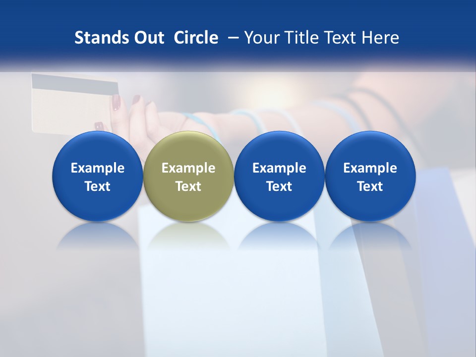 A Woman Holding Shopping Bags With A Credit Card In Her Hand PowerPoint Template