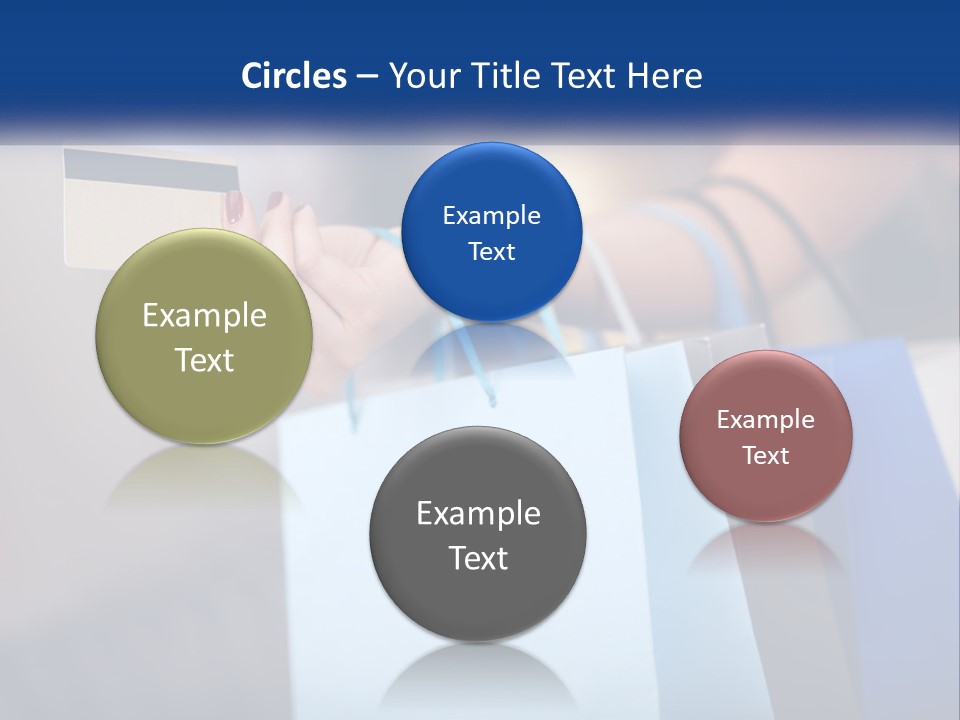 A Woman Holding Shopping Bags With A Credit Card In Her Hand PowerPoint Template