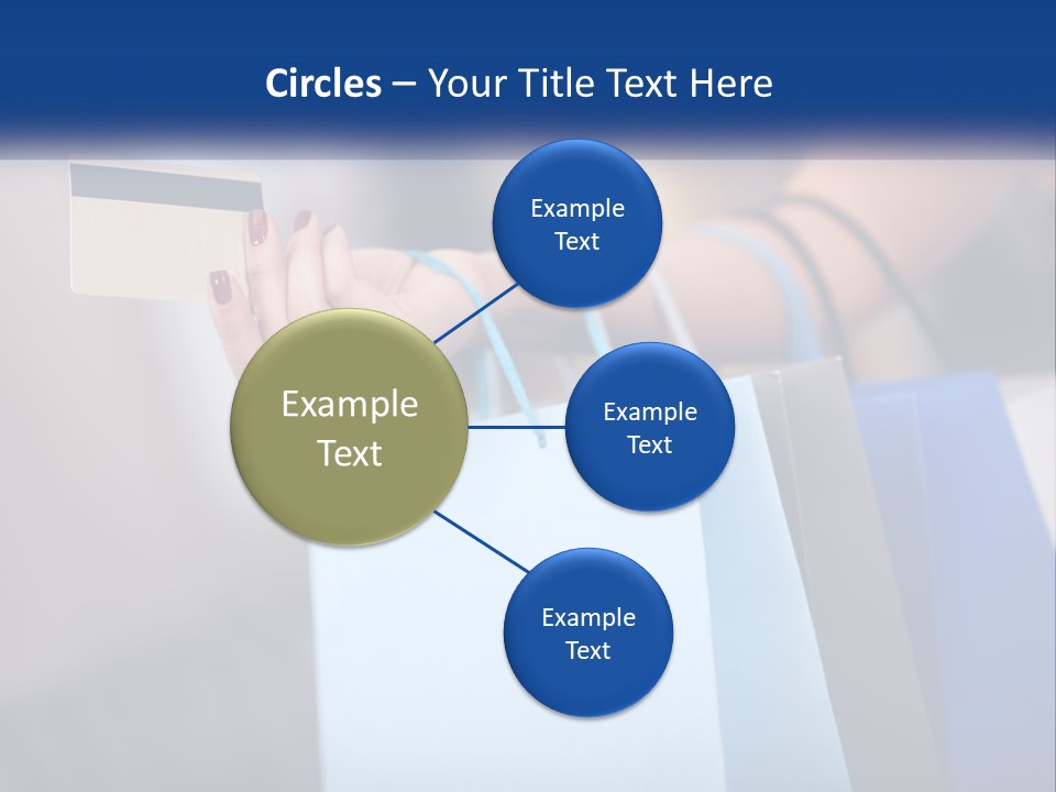 A Woman Holding Shopping Bags With A Credit Card In Her Hand PowerPoint Template