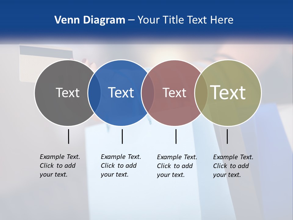 A Woman Holding Shopping Bags With A Credit Card In Her Hand PowerPoint Template