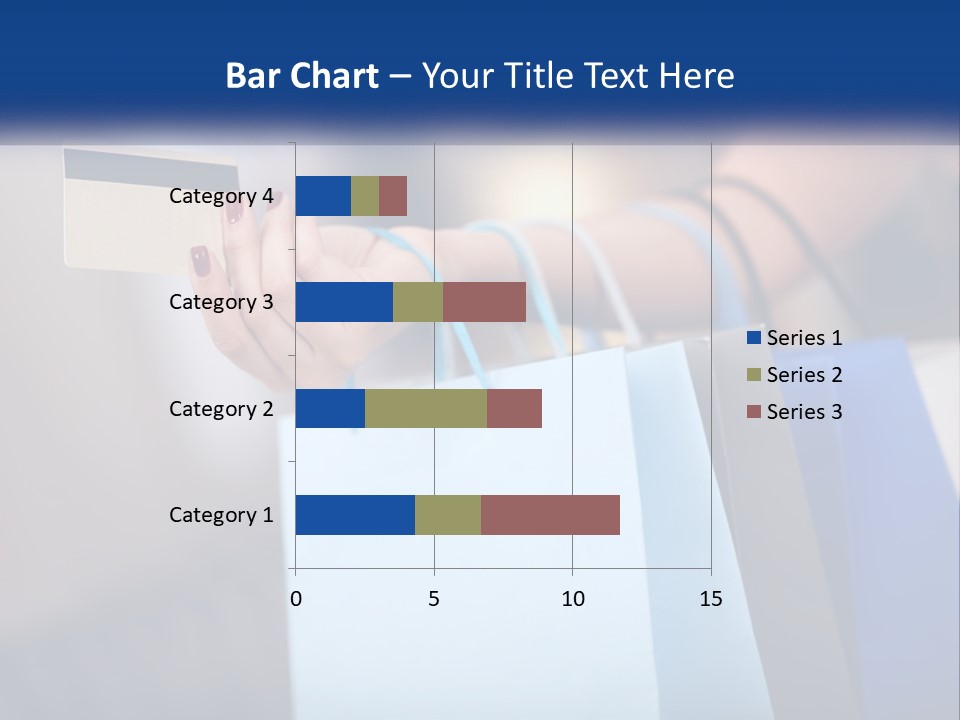 A Woman Holding Shopping Bags With A Credit Card In Her Hand PowerPoint Template