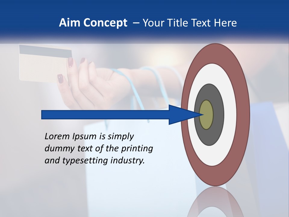 A Woman Holding Shopping Bags With A Credit Card In Her Hand PowerPoint Template