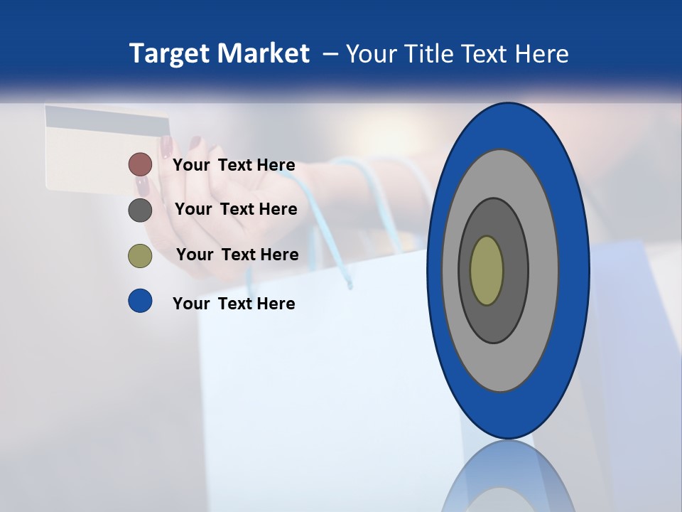 A Woman Holding Shopping Bags With A Credit Card In Her Hand PowerPoint Template