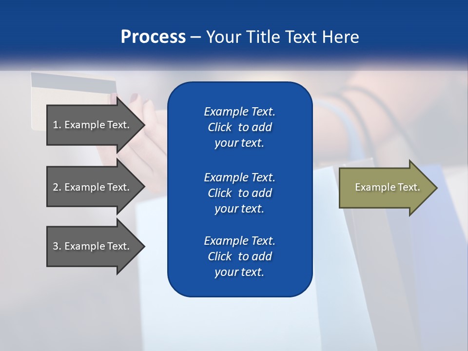 A Woman Holding Shopping Bags With A Credit Card In Her Hand PowerPoint Template