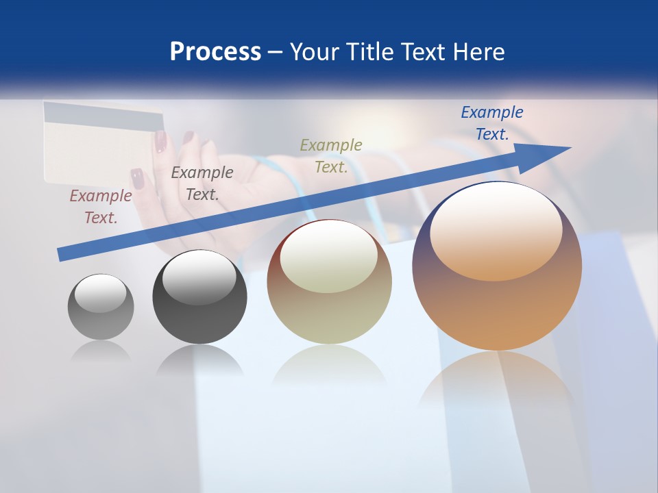 A Woman Holding Shopping Bags With A Credit Card In Her Hand PowerPoint Template