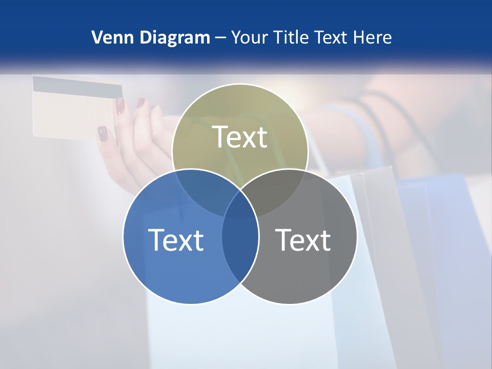 A Woman Holding Shopping Bags With A Credit Card In Her Hand PowerPoint Template