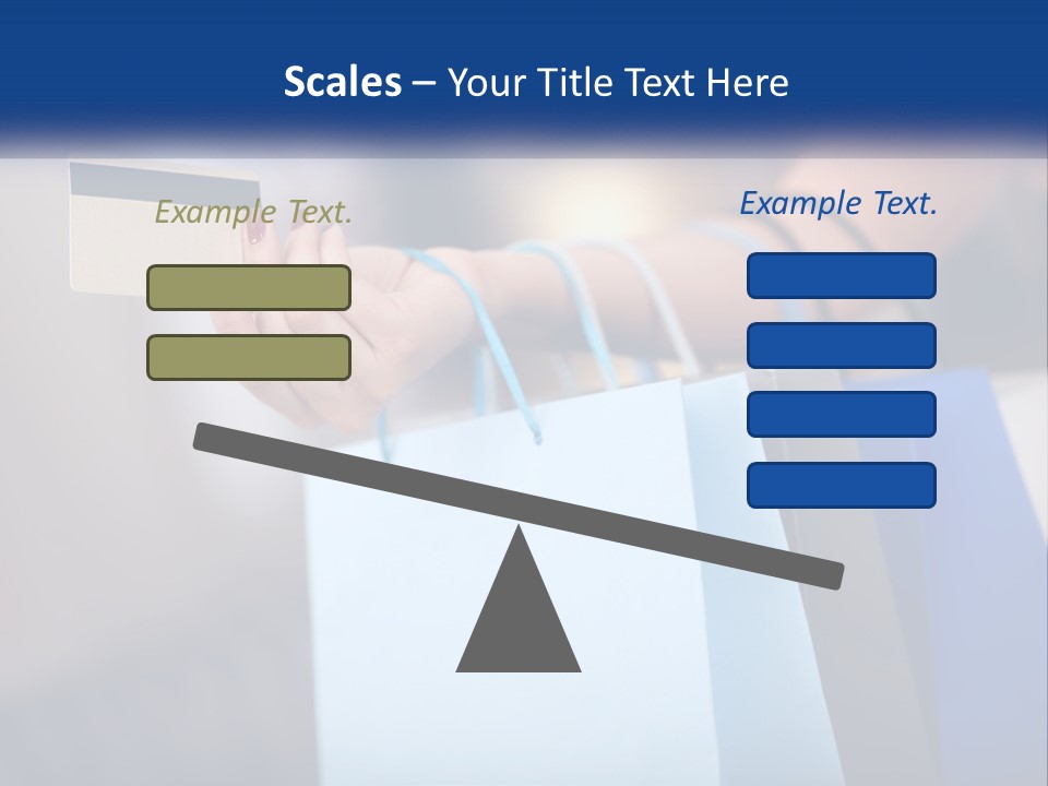 A Woman Holding Shopping Bags With A Credit Card In Her Hand PowerPoint Template