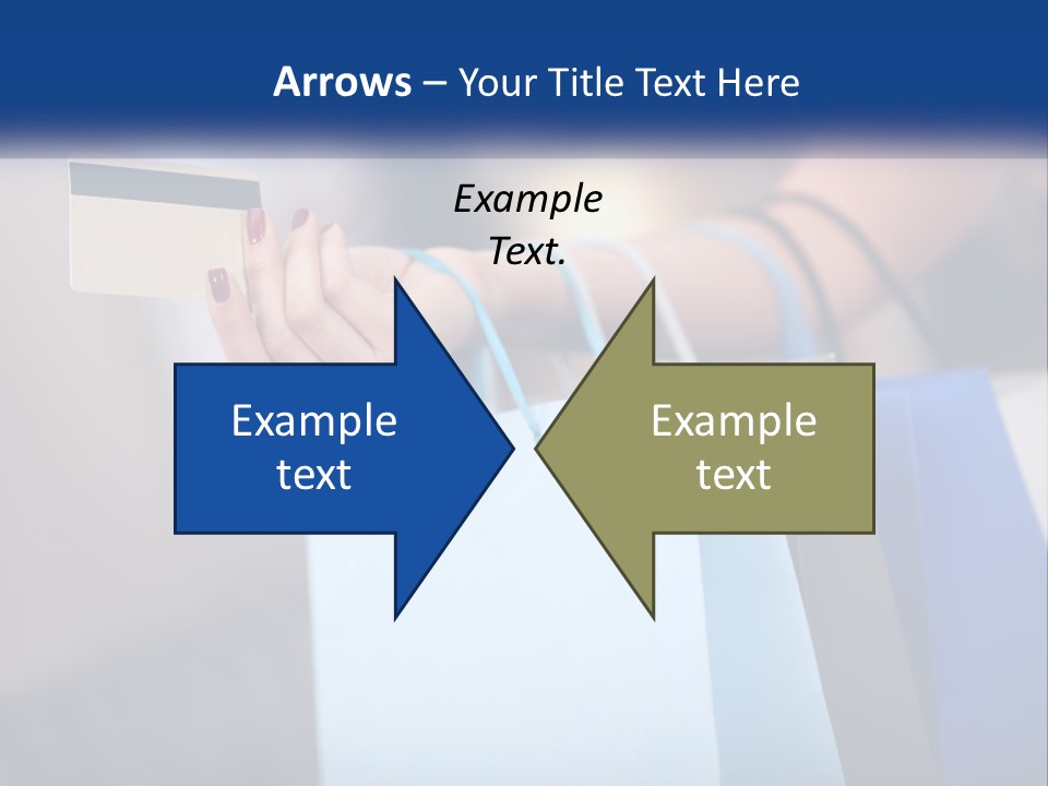 A Woman Holding Shopping Bags With A Credit Card In Her Hand PowerPoint Template