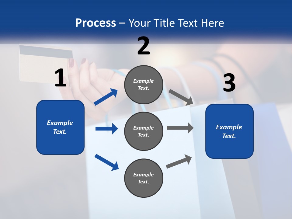 A Woman Holding Shopping Bags With A Credit Card In Her Hand PowerPoint Template