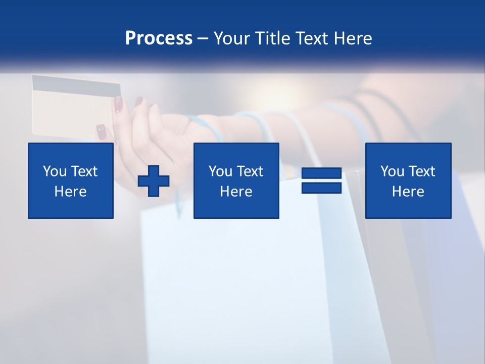 A Woman Holding Shopping Bags With A Credit Card In Her Hand PowerPoint Template