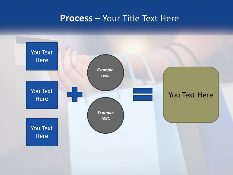 A Woman Holding Shopping Bags With A Credit Card In Her Hand PowerPoint Template