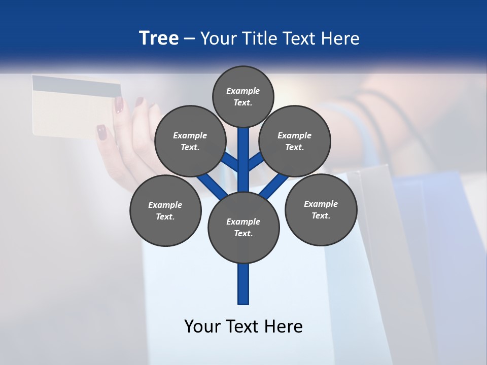 A Woman Holding Shopping Bags With A Credit Card In Her Hand PowerPoint Template