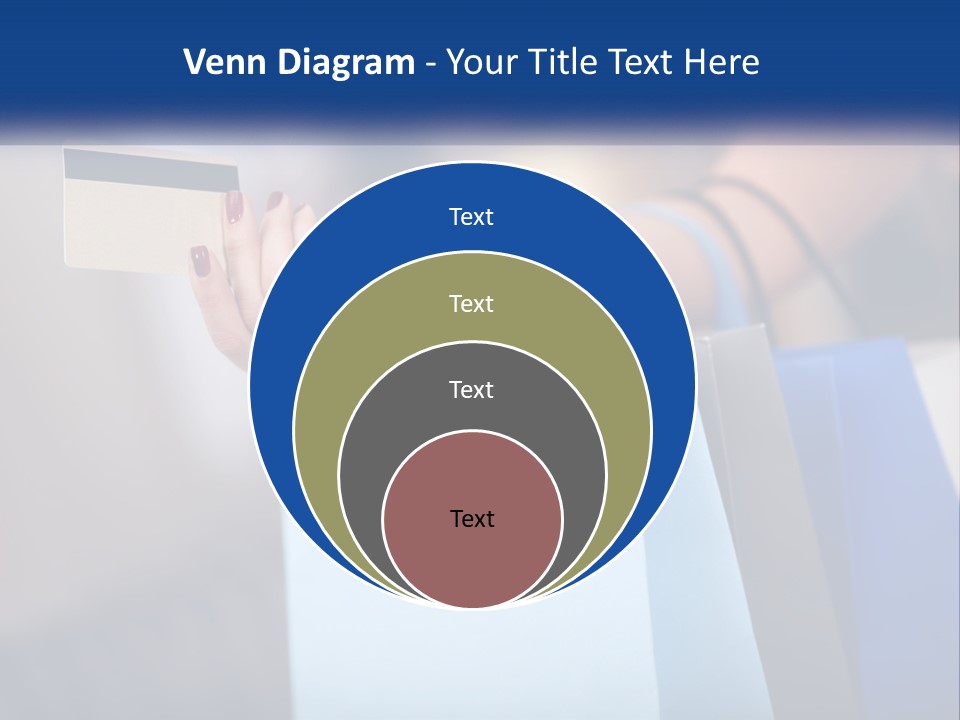 A Woman Holding Shopping Bags With A Credit Card In Her Hand PowerPoint Template