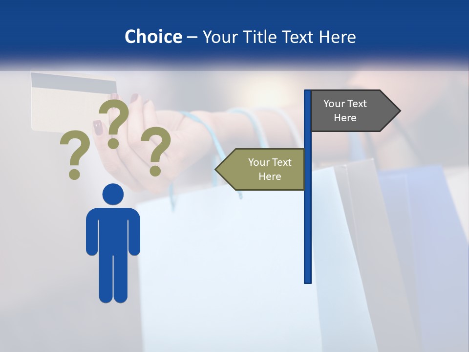 A Woman Holding Shopping Bags With A Credit Card In Her Hand PowerPoint Template