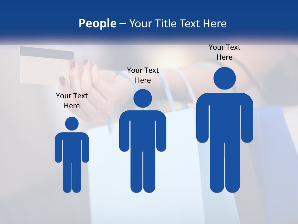 A Woman Holding Shopping Bags With A Credit Card In Her Hand PowerPoint Template