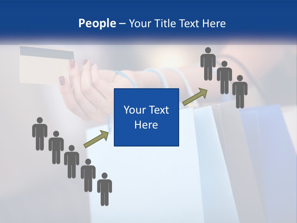 A Woman Holding Shopping Bags With A Credit Card In Her Hand PowerPoint Template