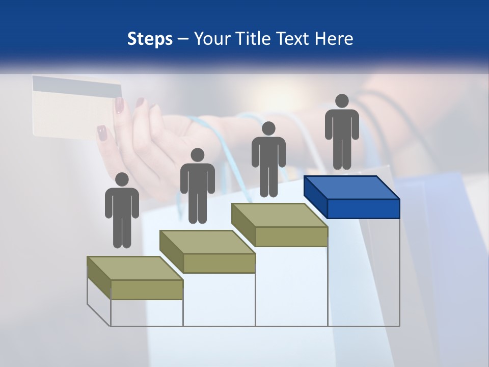 A Woman Holding Shopping Bags With A Credit Card In Her Hand PowerPoint Template