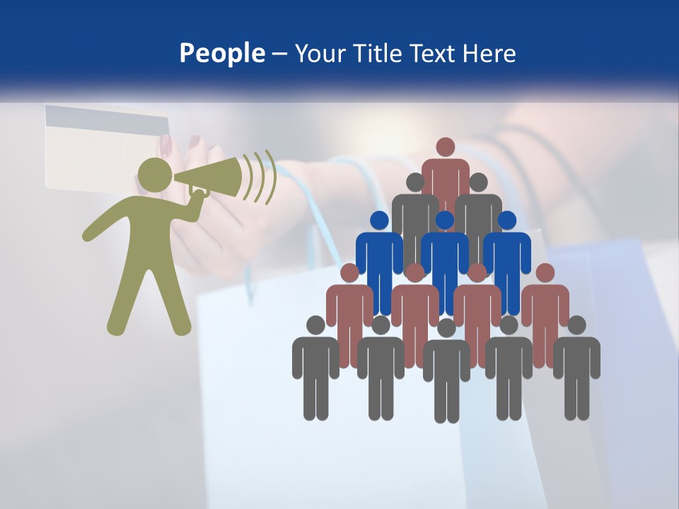 A Woman Holding Shopping Bags With A Credit Card In Her Hand PowerPoint Template