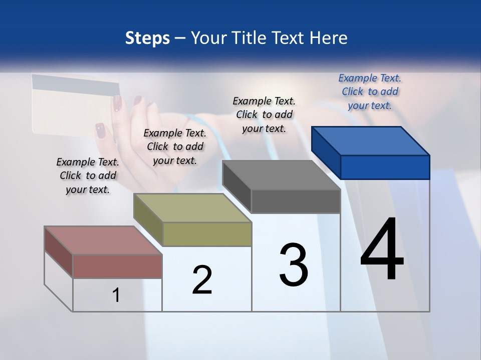 A Woman Holding Shopping Bags With A Credit Card In Her Hand PowerPoint Template