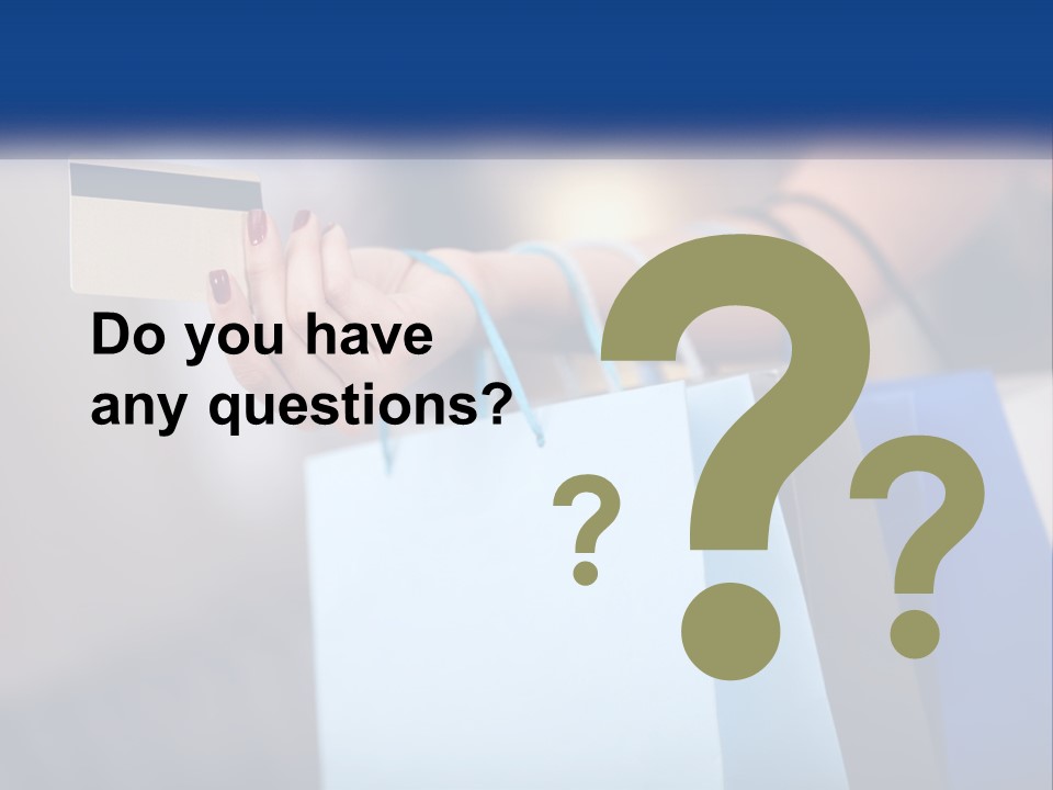 A Woman Holding Shopping Bags With A Credit Card In Her Hand PowerPoint Template