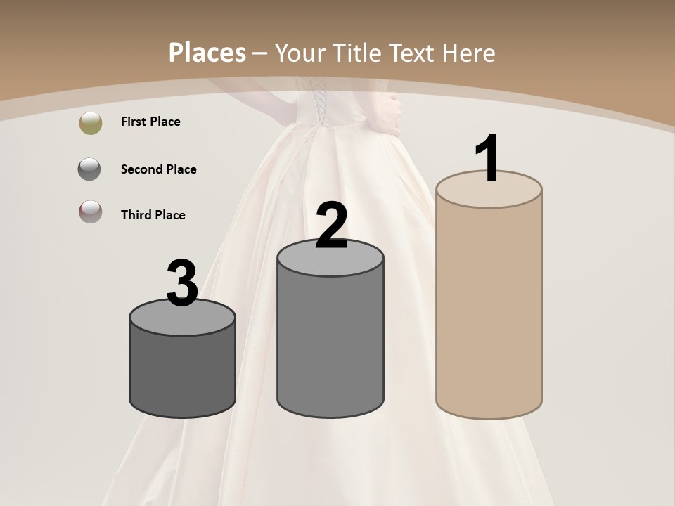 A Beautiful Woman In A Wedding Dress Powerpoint Template PowerPoint Template