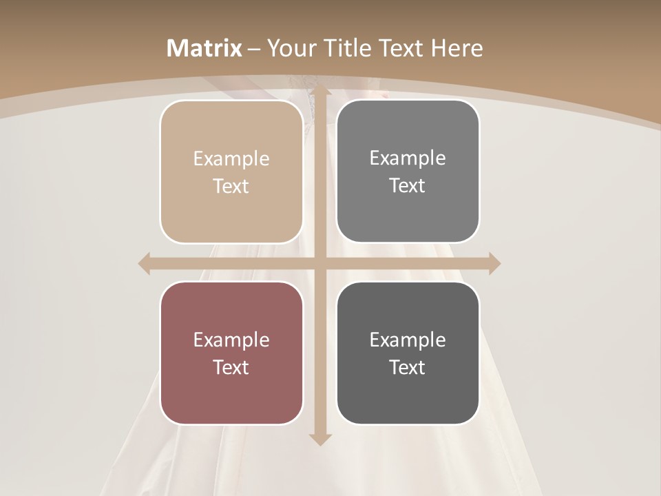 A Beautiful Woman In A Wedding Dress Powerpoint Template PowerPoint Template