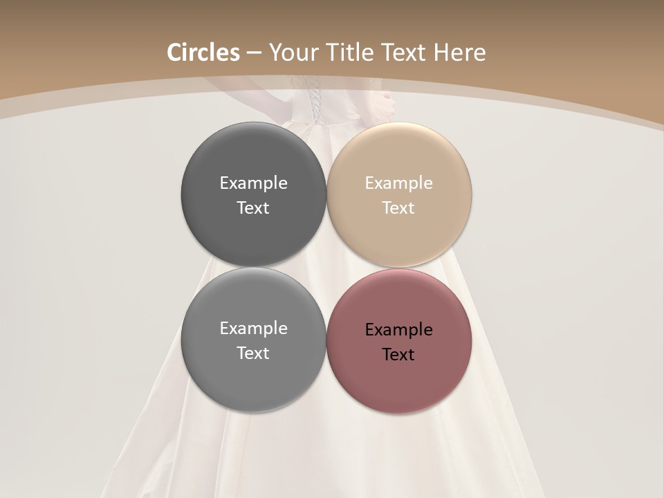 A Beautiful Woman In A Wedding Dress Powerpoint Template PowerPoint Template
