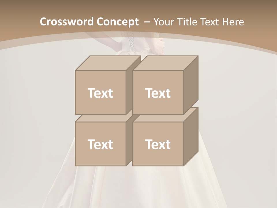 A Beautiful Woman In A Wedding Dress Powerpoint Template PowerPoint Template