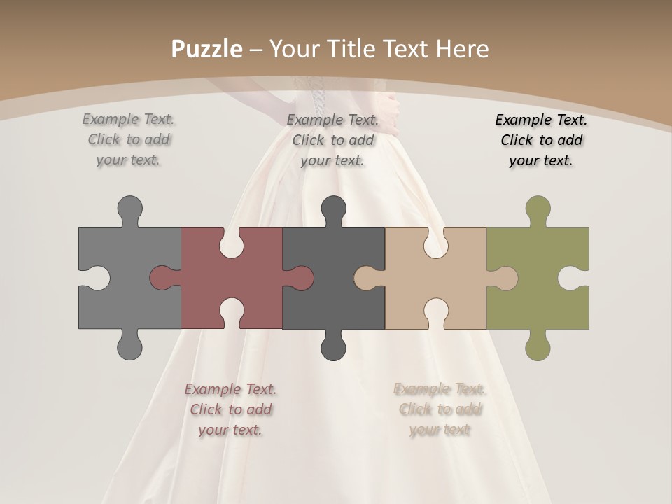 A Beautiful Woman In A Wedding Dress Powerpoint Template PowerPoint Template