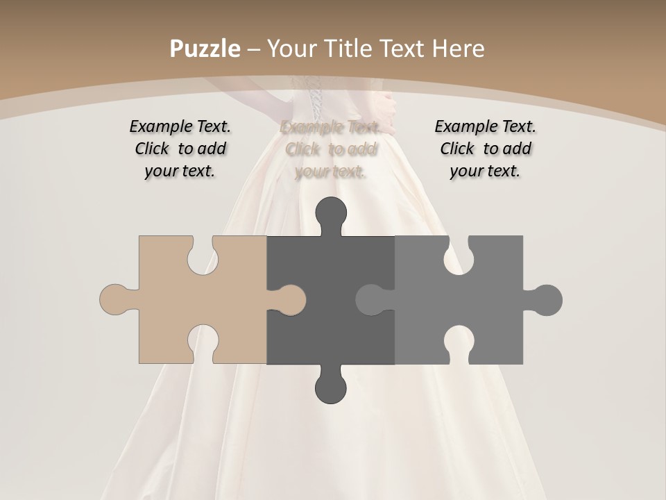 A Beautiful Woman In A Wedding Dress Powerpoint Template PowerPoint Template