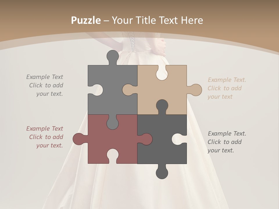 A Beautiful Woman In A Wedding Dress Powerpoint Template PowerPoint Template