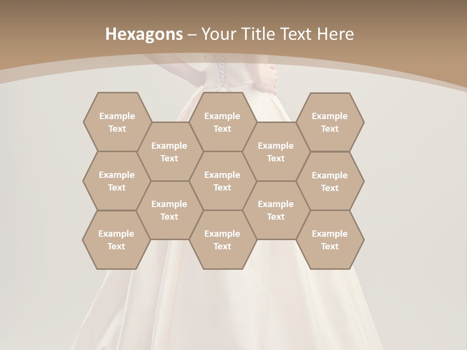 A Beautiful Woman In A Wedding Dress Powerpoint Template PowerPoint Template