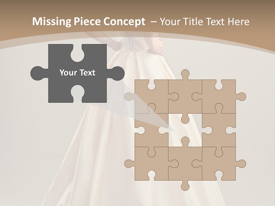 A Beautiful Woman In A Wedding Dress Powerpoint Template PowerPoint Template