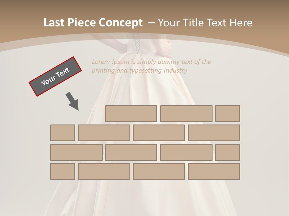 A Beautiful Woman In A Wedding Dress Powerpoint Template PowerPoint Template