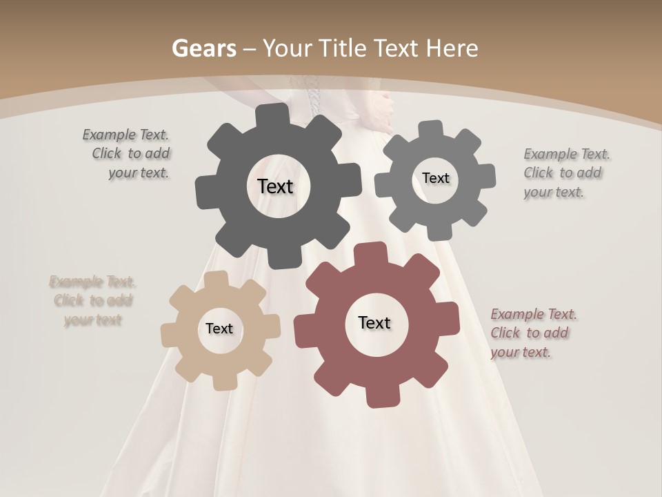 A Beautiful Woman In A Wedding Dress Powerpoint Template PowerPoint Template