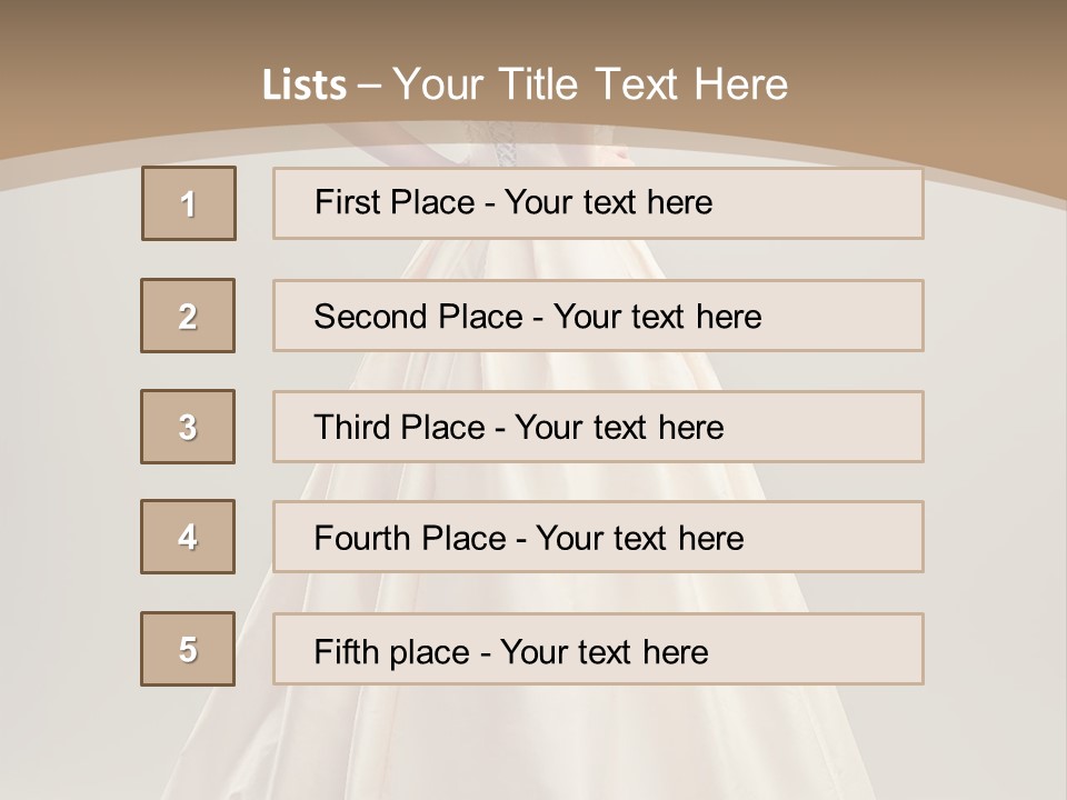 A Beautiful Woman In A Wedding Dress Powerpoint Template PowerPoint Template