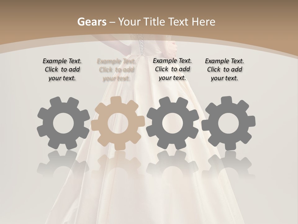 A Beautiful Woman In A Wedding Dress Powerpoint Template PowerPoint Template