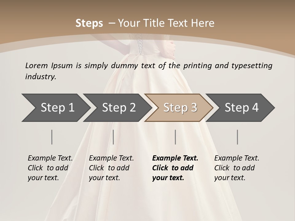 A Beautiful Woman In A Wedding Dress Powerpoint Template PowerPoint Template