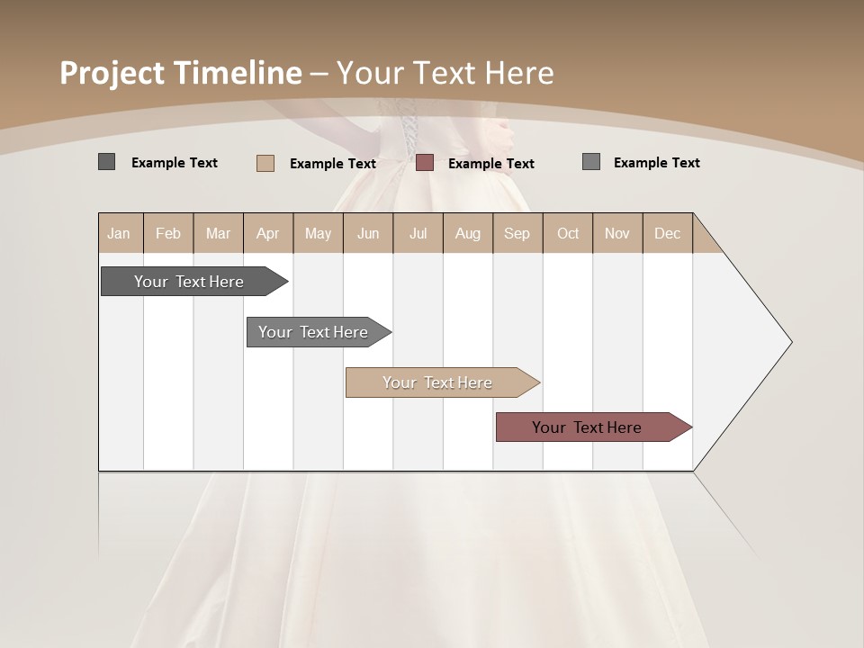 A Beautiful Woman In A Wedding Dress Powerpoint Template PowerPoint Template