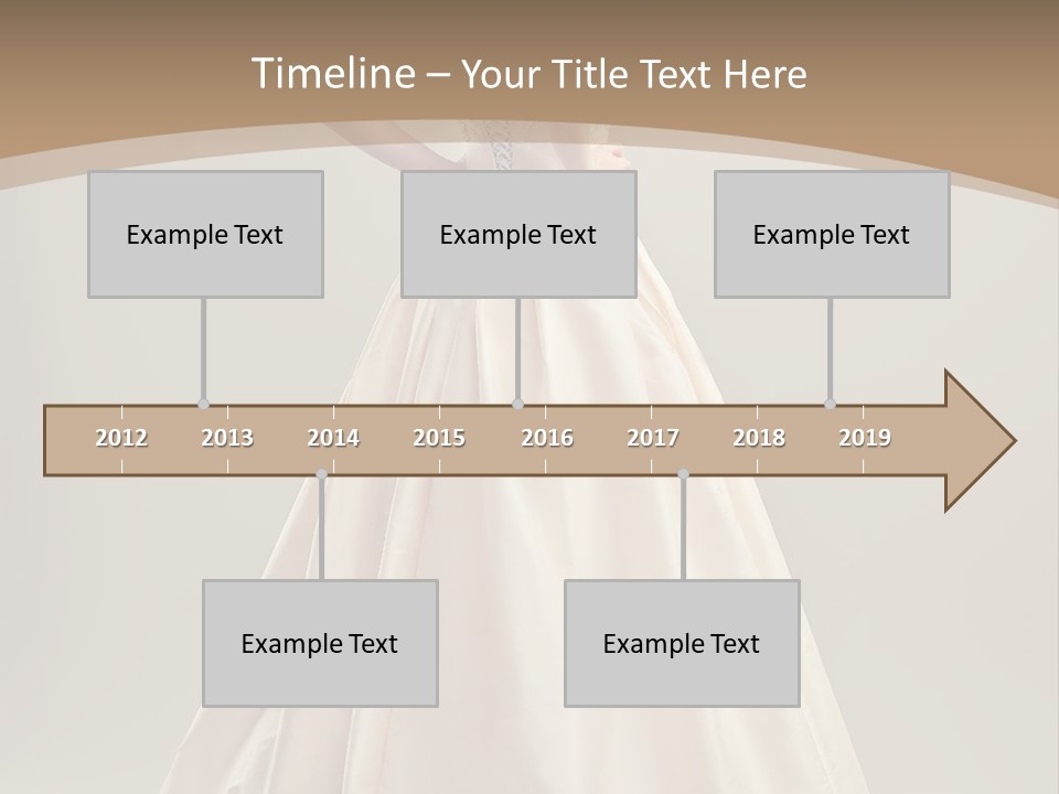 A Beautiful Woman In A Wedding Dress Powerpoint Template PowerPoint Template