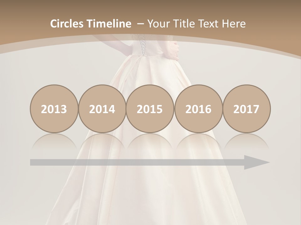 A Beautiful Woman In A Wedding Dress Powerpoint Template PowerPoint Template