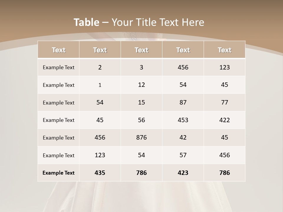 A Beautiful Woman In A Wedding Dress Powerpoint Template PowerPoint Template