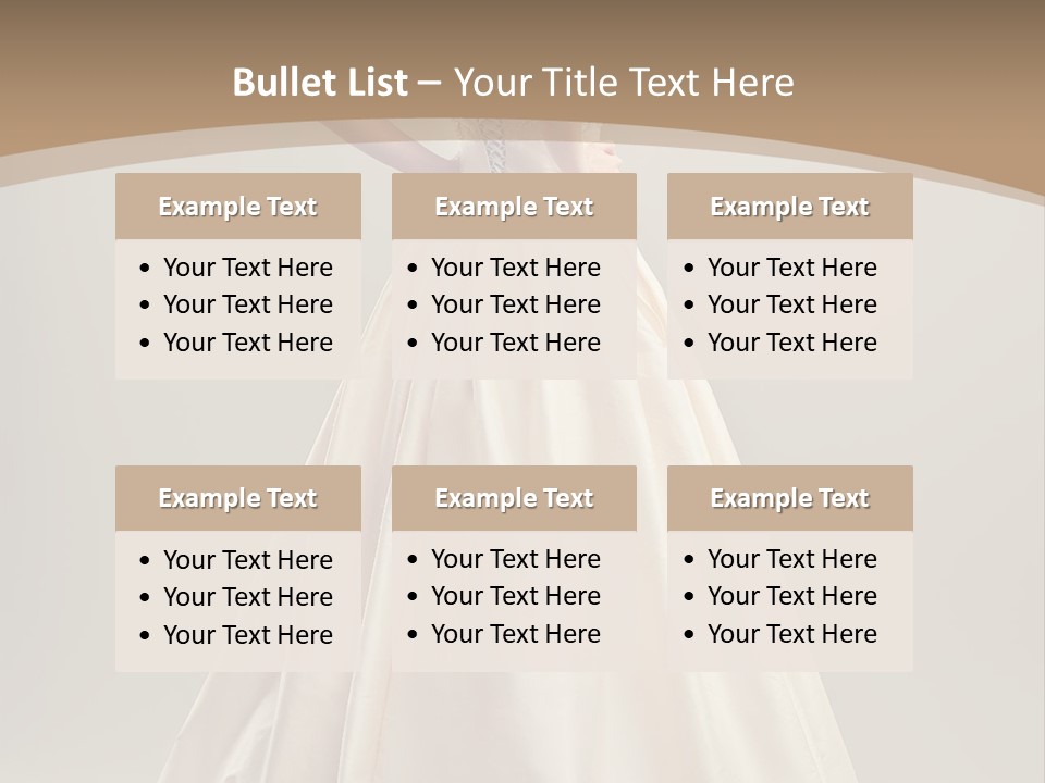 A Beautiful Woman In A Wedding Dress Powerpoint Template PowerPoint Template