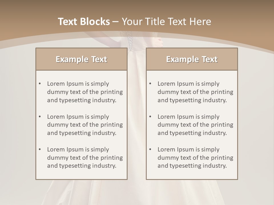 A Beautiful Woman In A Wedding Dress Powerpoint Template PowerPoint Template